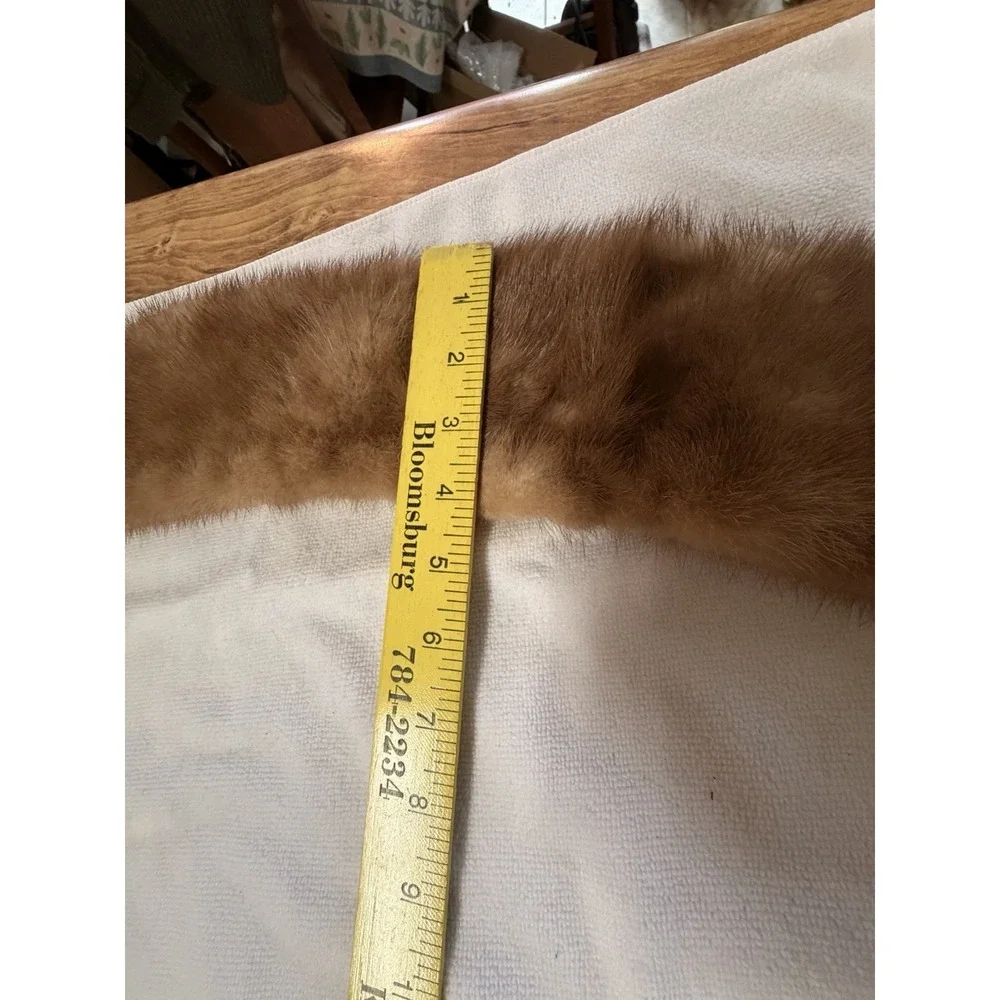 Vintage Genuine MINK Fur Collar Piece 31 in. Autumn Haze Craft Repurpose